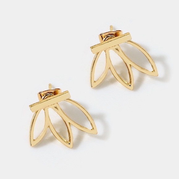 🔵𝟲𝟱%𝗢𝗙𝗙 𝗯𝘂𝗻𝗱𝗹𝗲𝘀 𝟯+🔵 NEW Lotus Minimalist Jacket Earrings - Picture 3 of 15